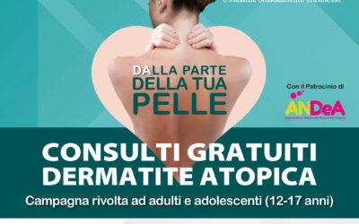 PREVENZIONE E CURA DELLA DERMATITE ATOPICA TORNA LA CAMPAGNA “DALLA PARTE DELLA TUA PELLE” CONSULTI DERMATOLOGICI GRATUITI IN TUTTA ITALIA